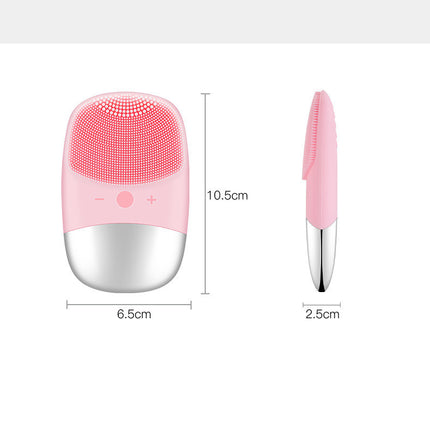 Mini Silicone Electric Face Cleansing Brush Electric Facial Cleanser Facial Cleansing Brush Skin Massager Skin Care Tools - Royalessencelux