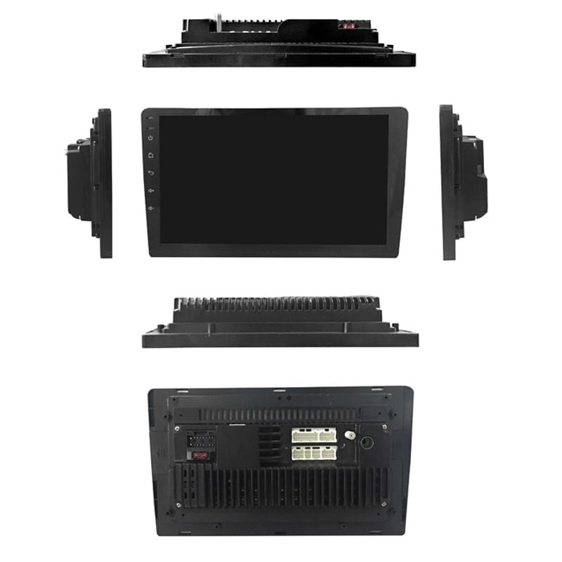 Black 10.2-inch car mp5 integrated touchscreen display with mounting brackets for an integrated large screen navigation system