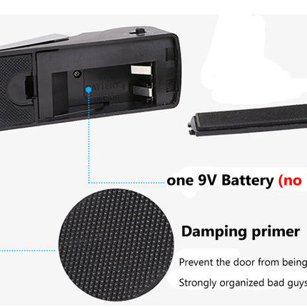 Electronic Burglar Alarm Intelligent Home Security Wedge Door Stop Alarm System Device Hotel Intruder Alert Detection - Royalessencelux