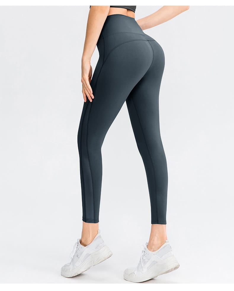 dark gray high-waisted women seamless high lifting workout leggings with a sleek form-fitting design ideal for butt lifting workout sessions