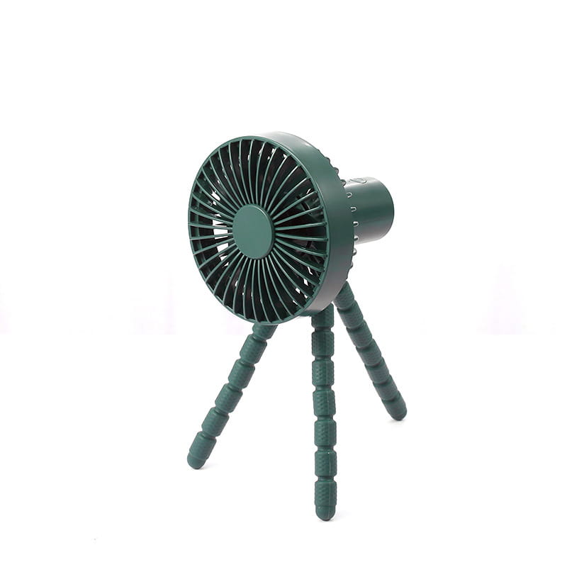 dark green tripod small fan with flexible tripod legs designed as a small fan desktop multifunctional adjustable for convenient use.