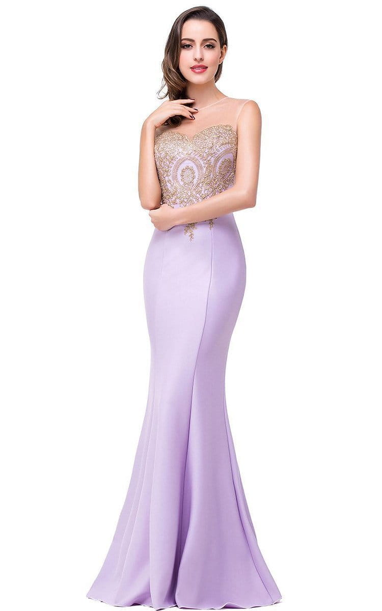 a lavender mermaid-style satin gown with a beaded sweetheart neckline designed as a red mermaid bride toast gown with gold beading, featuring font-style normal text-decoration and general vertical-align middle for elegant presentation