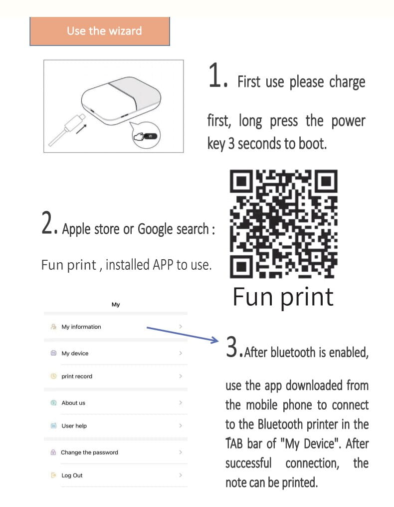 white and gray cat ear mini printer portable bluetooth labeler with a sleek compact design as a portable mini bluetooth device for easy portability