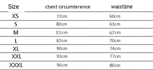 The size chart for the black velvet and tulle light luxury evening dress shows chest circumference and waistline measurements in centimeters for sizes xs to xxxl.