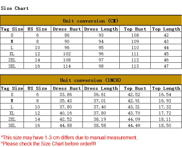 size chart for ribbed knit top and tight suspender skirt fashion showing measurements in centimeters and inches for various sizes s to 3xl, ideal for skirt fashion autumn and suspender skirt fashion.