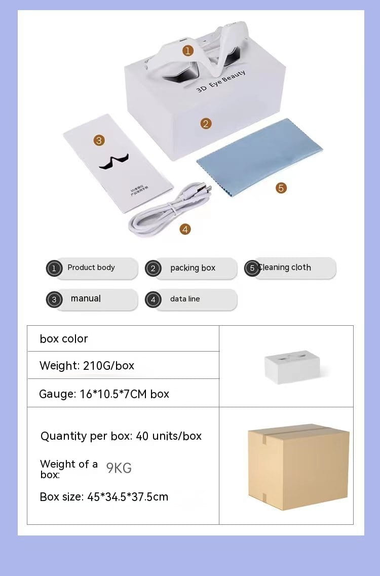 white winged eye care machine featuring a sleek modern design with integrated earpieces in a white 3d eye care machine suitable for care machine household use