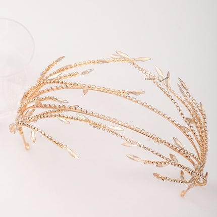 Simple Golden Alloy Double Mesh Headband - Royalessencelux
