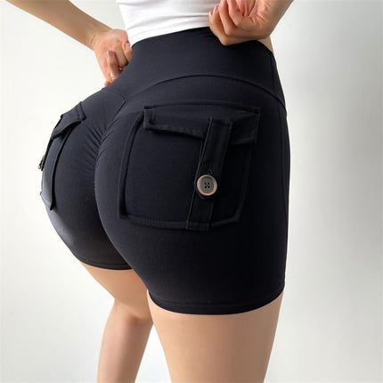 Internet Celebrity Nude Feel Pocket Shorts Yoga Pants - Royalessencelux