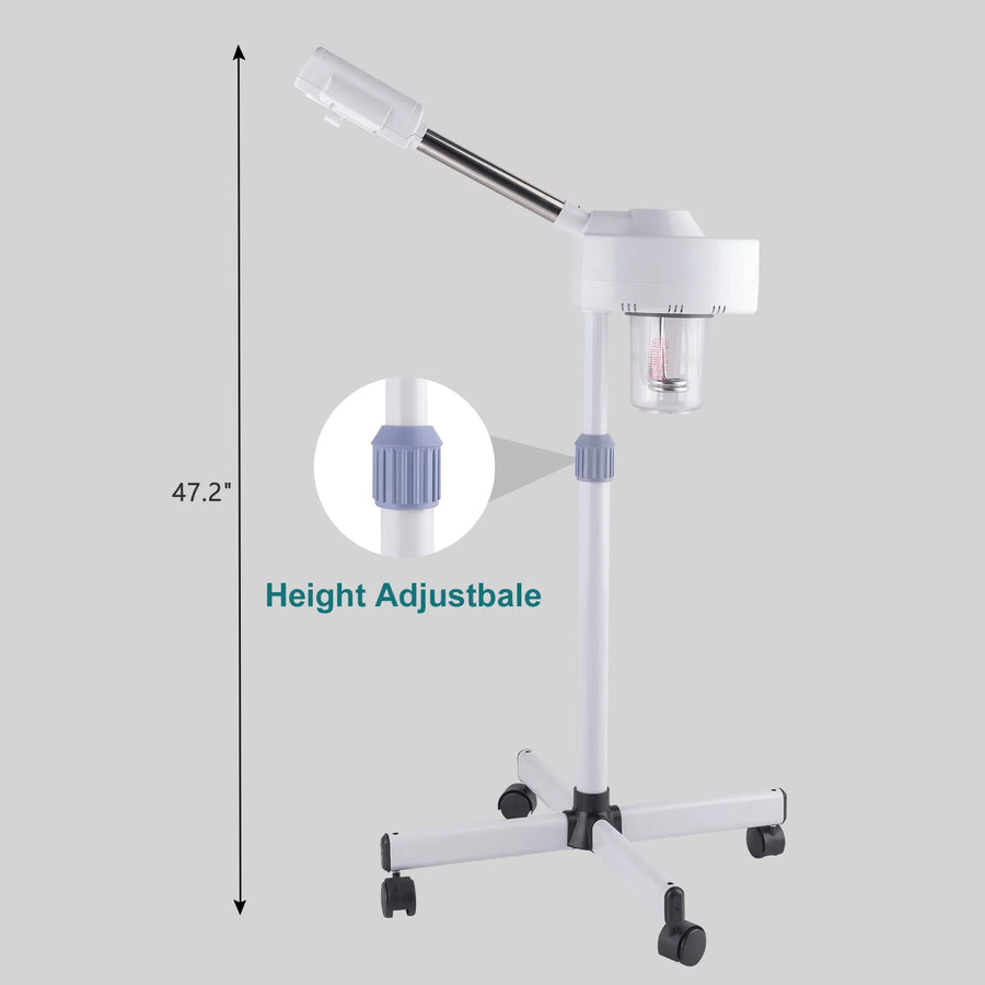 Professional Touch Screen Ozone Facial Steamer - Adjustable Salon Spa Face Steamer on Wheels