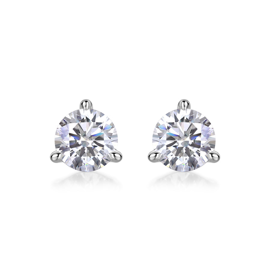 0.5ct Moissanite Stud Earrings S925 Sterling Silver Bridal Wedding Earrings