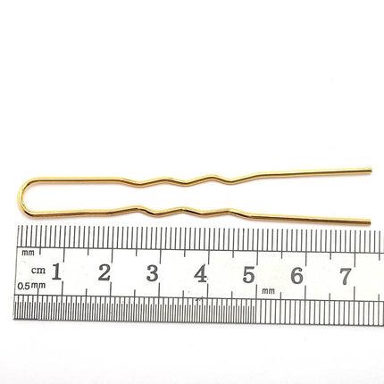 DIY Hair Accessories Material Retro Wave U-shaped Variety Two Teeth Hairpin - Royalessencelux