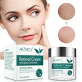 Aliver retinol cream anti aging moisturizer in a sleek silver jar with 2.5% active retinol for skin renewal