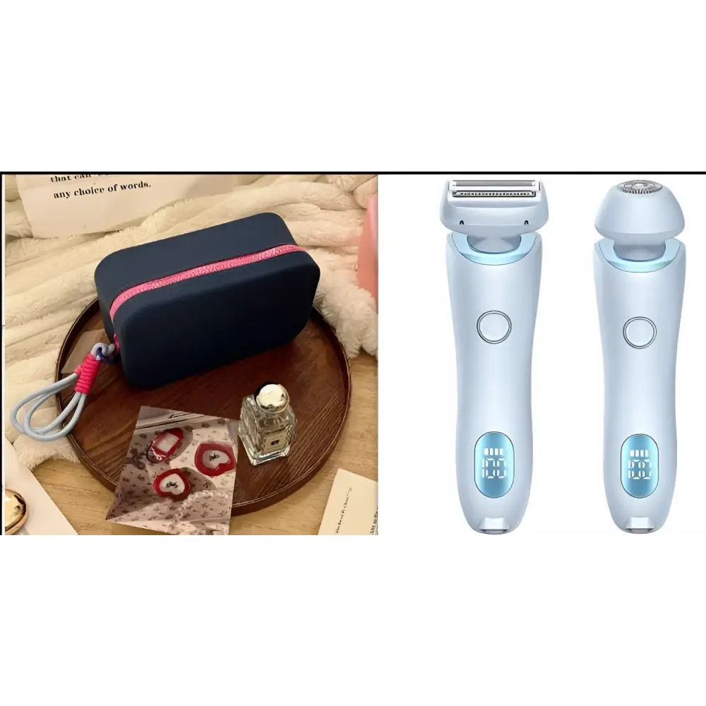 Light blue 2 in 1 led hair removal epilator with sleek ergonomic design usb charging efficient hair removal device