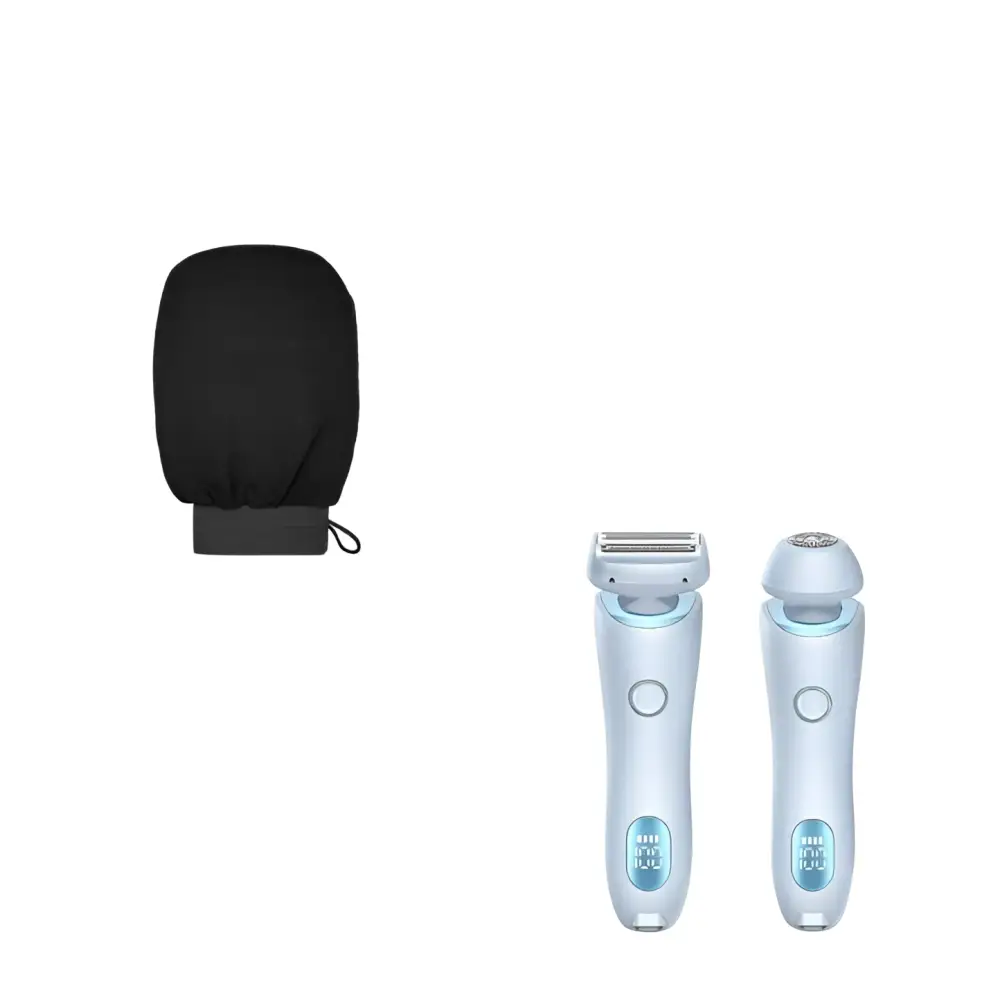 Light blue 2 in 1 led hair removal epilator with sleek design, glowing led accents, and efficient usb charging for removal epilator