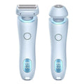Light blue 2 in 1 led hair removal epilator with sleek ergonomic design digital display and usb charging for efficient hair removal