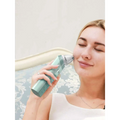 Mint green handheld 2 in 1 nasal aspirator baby and blackhead remover with metallic nozzle and digital display