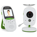 White and green 2 inch wireless intercom baby video monitor with 400mah lithium polymer battery and screen buttons