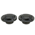 Black oval 4in car speakers 280w with mesh grille metallic accents for coaxial car audio and heat dissipation efficiency