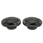 Black oval 4in car speakers 280w with mesh grille metallic accents for coaxial car audio and heat dissipation efficiency