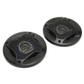 Black 2 pcs 4in car speakers 280w coaxial car audio pair with mesh grille blue led lighting and heat dissipation design