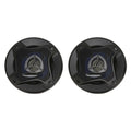 Black 4in car speakers 280w coaxial car audio pair with mesh grille silver central cone and heat dissipation design