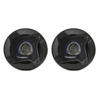 Black 4in car speakers 280w coaxial car audio pair with mesh grille silver central cone and heat dissipation design