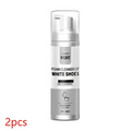 Silver aerosol can of 200ml foam white shoe cleaner with whitening pump dispenser for effective shoe care
