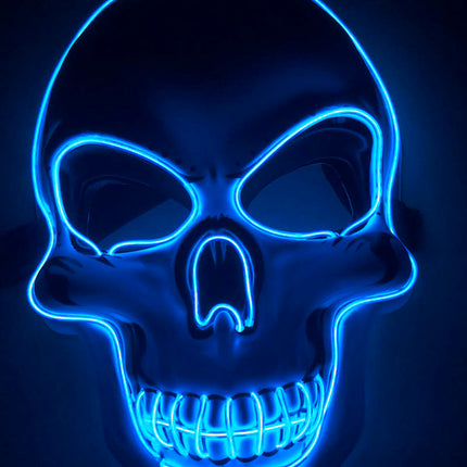 Halloween Skeleton Mask LED Glow Scary Mask - Royalessencelux