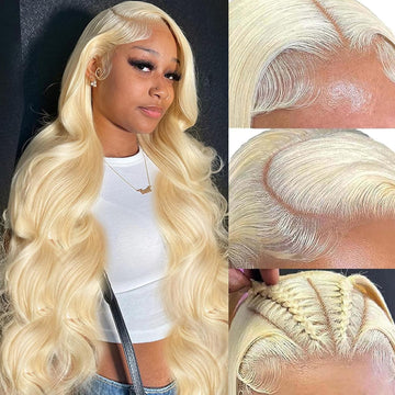 613 Blonde Body Wave Lace Front Wig – 13x6 HD, 200% Density, 30 Inch, Glueless
