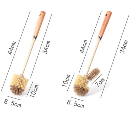 Wooden Household Handle Toilet Brush Cleaning Tools Bathroom Cleaning Brush Kitchen Floor Cleaner Brushes - Royalessencelux