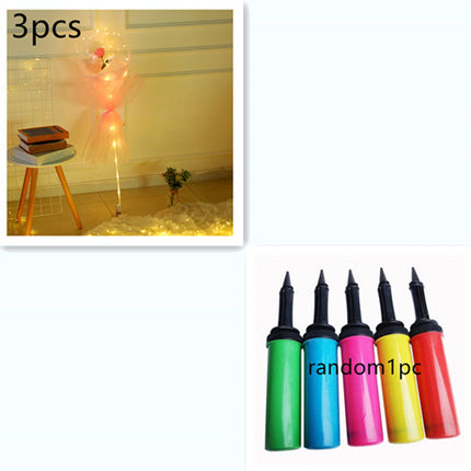 LED Luminous Balloon Rose Bouquet Transparent Bobo Ball Rose - Royalessencelux