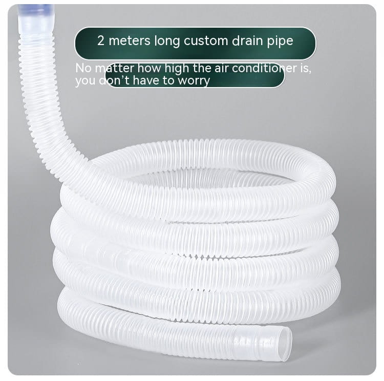 White corrugated plastic drain pipe 2 meters long for air conditioner waterproof cover cleaning tools suit