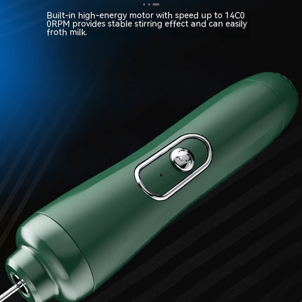 Milk Frother Egg Beater Coffee Frother Household Electric Milk Stirring Battery Handheld Blender - Royalessencelux