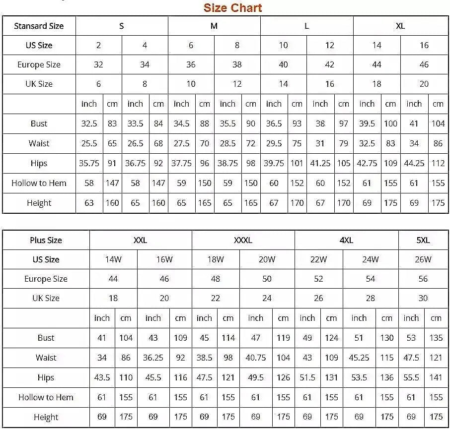 The image shows a detailed size chart for a raglan sleeve long sleeve white tutu wedding dress, including measurements for bust, waist, hips, hollow to hem, and height across US, Europe, and UK sizes.