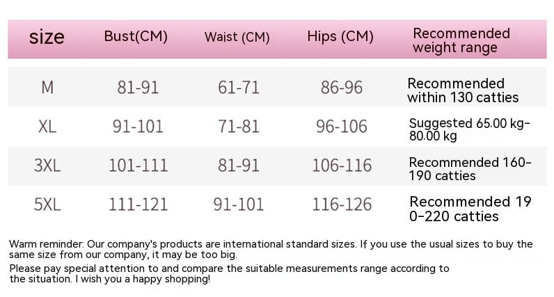 Size chart for a plus size mesh lingerie set with garter belts displaying measurements in centimeters and recommended weight ranges by size.
