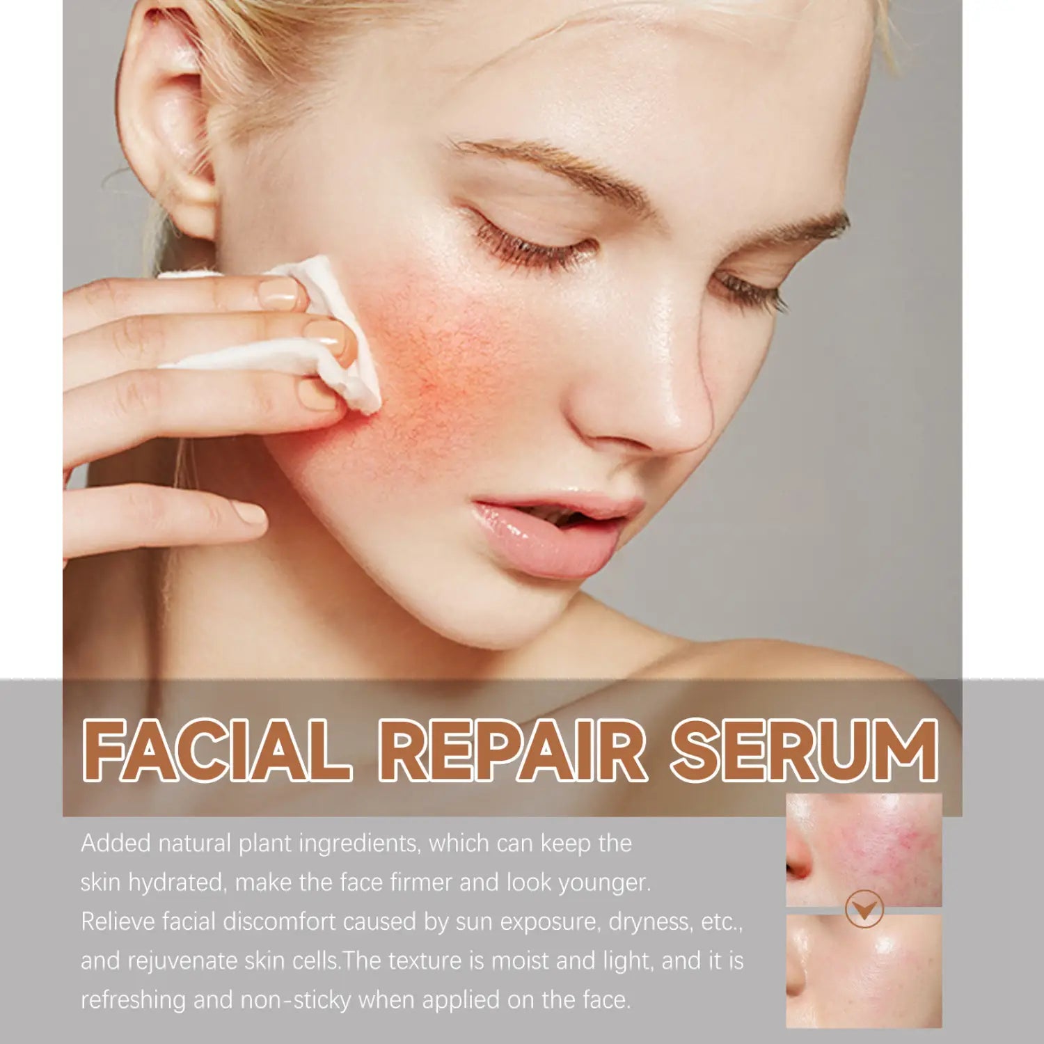 a clear bottle of nad recovery eelhoe facial fluid anti-aging serum with a white dropper applicator featuring natural plant ingredients for hydration and skin rejuvenation