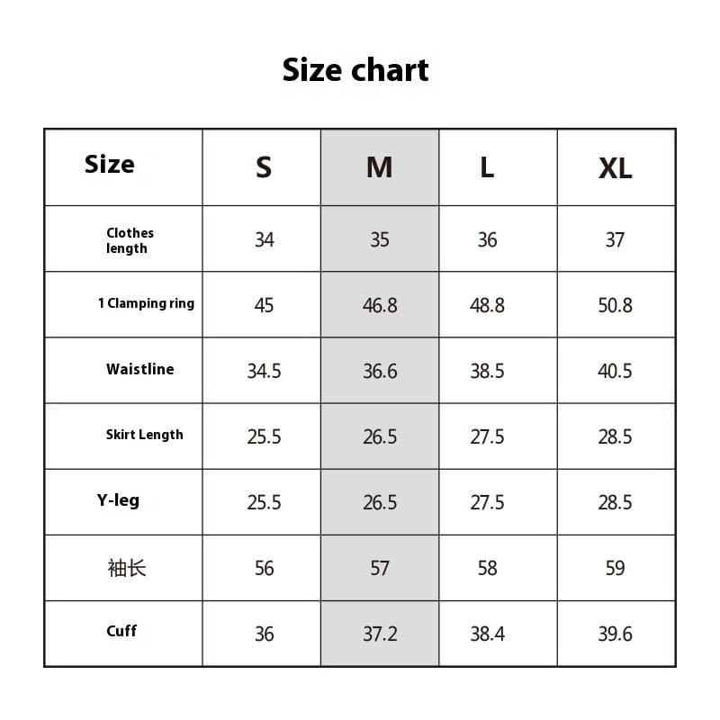 Size chart for a digital printing pleated tie bikini with cover up showing measurements in centimeters for sizes S through XL.