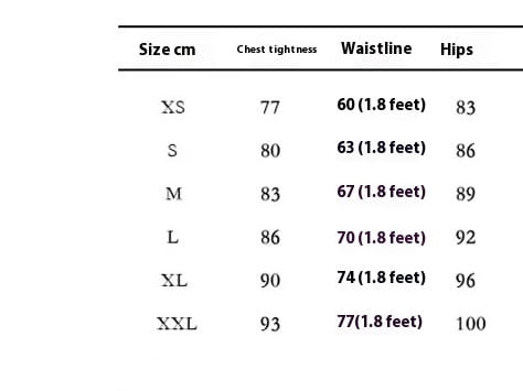 The table displays size measurements including chest tightness waistline and hip dimensions in centimeters and feet for the black evening dress sequined halter tulle across sizes XS through XXL.