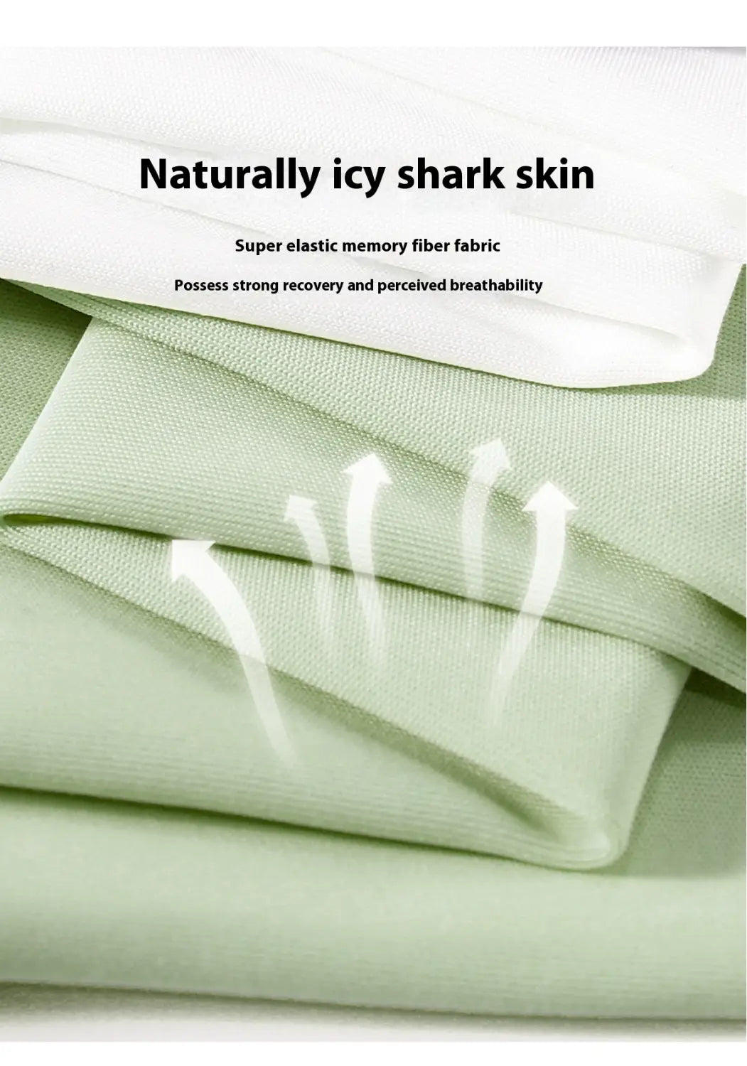 brown high waisted hip lifting sports shorts made from light green super elastic memory fiber fabric with a naturally icy shark skin texture and designed for hip lifting and stitching yoga pants use.
