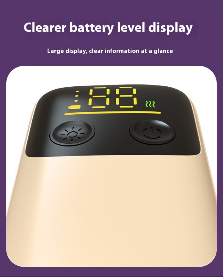 gold-colored electric foot bath with a black control panel featuring yellow digital display and two circular buttons shown alongside a beige electric baby bottle insulation cover with 18w fast charge for effective bottle insulation.