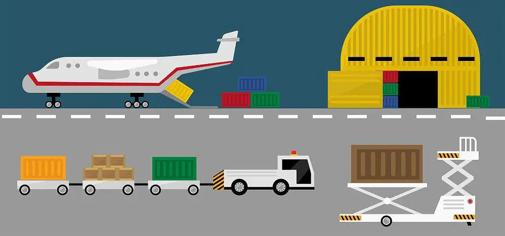 white airplane with red and yellow accents parked at an airport gate illustrated alongside a pink kiss stainless steel handle straw insulated tumbler designed for stainless steel spill resistance and portability.