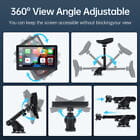 360-degree adjustable sleek black and silver camera mount designed for a 7 inch portable wireless carplay car smart screen.