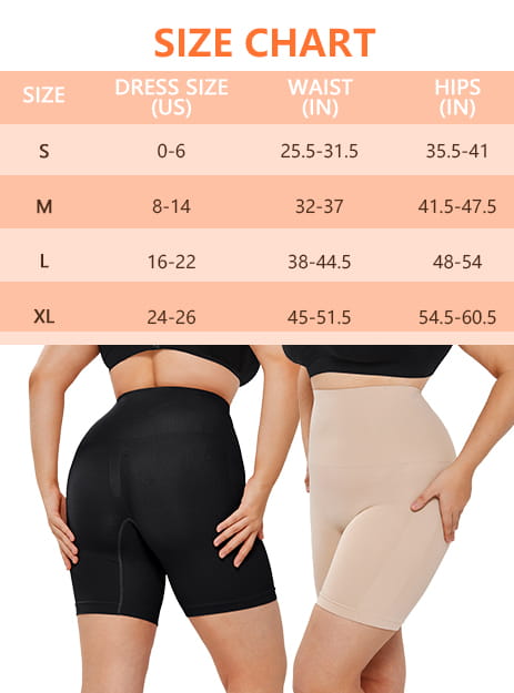 black and beige high-waisted seamless shapewear shorts designed for casual slim leggings set providing a smooth and slimming fit.