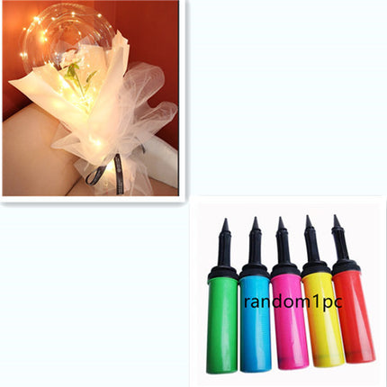 LED Luminous Balloon Rose Bouquet Transparent Bobo Ball Rose - Royalessencelux