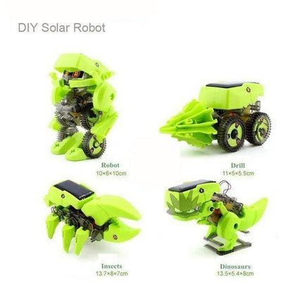 High Tech DIY 4in1 Transforming Solar Powered DinoRobot - Royalessencelux
