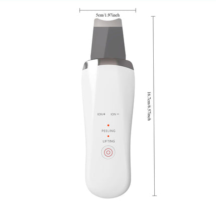 Electric Ultrasonic Skin Scrubber Face Spatula Home Ultrasonic Skin Scrubber Facial Cleaner Handheld Mini Derma Galvanica Tightening Face Scrubber Machine Skin Scrubber USB Ultrasonic - Royalessencelux