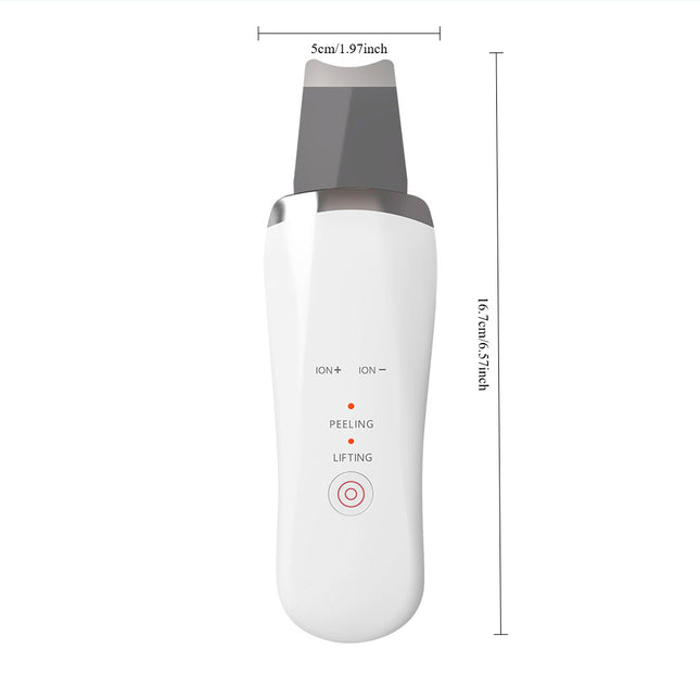 Electric Ultrasonic Skin Scrubber Face Spatula Home Ultrasonic Skin Scrubber Facial Cleaner Handheld Mini Derma Galvanica Tightening Face Scrubber Machine Skin Scrubber USB Ultrasonic - Royalessencelux