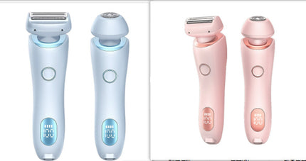 2 In 1 Hair Removal Epilator USB Rechargeable Trimmer Women Body Razor Face Leg Armpit Bikini Hand Pubic Shaver Hair Remover - Royalessencelux