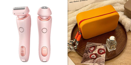 2 In 1 Hair Removal Epilator USB Rechargeable Trimmer Women Body Razor Face Leg Armpit Bikini Hand Pubic Shaver Hair Remover - Royalessencelux