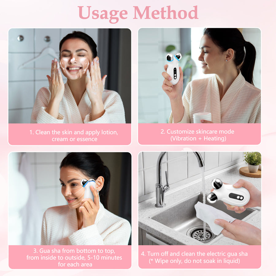 Microcurrent Facial Toning Device - LED Face Lifting & Skincare Absorption Beauty Tool